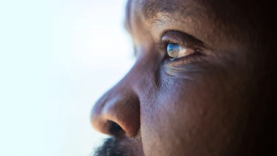 close up of man's face